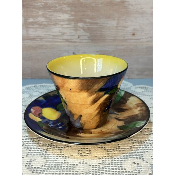 H&K Tukstall England ‘Autumn’ Pattern Teacup & Saucer - Hand Painted - Picture 4 of 7